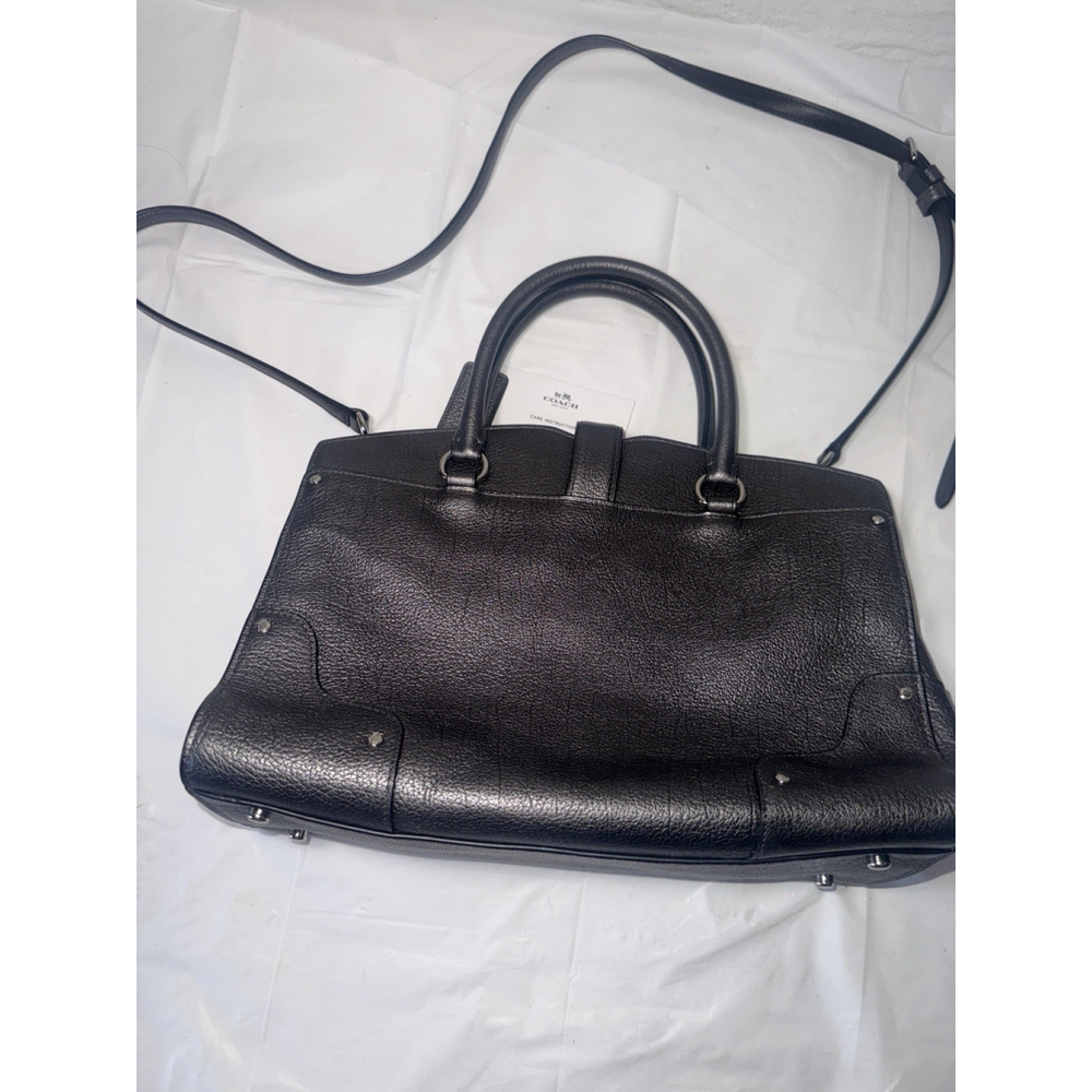 Coach Black Leather Tote Bag - Picture 4 of 14